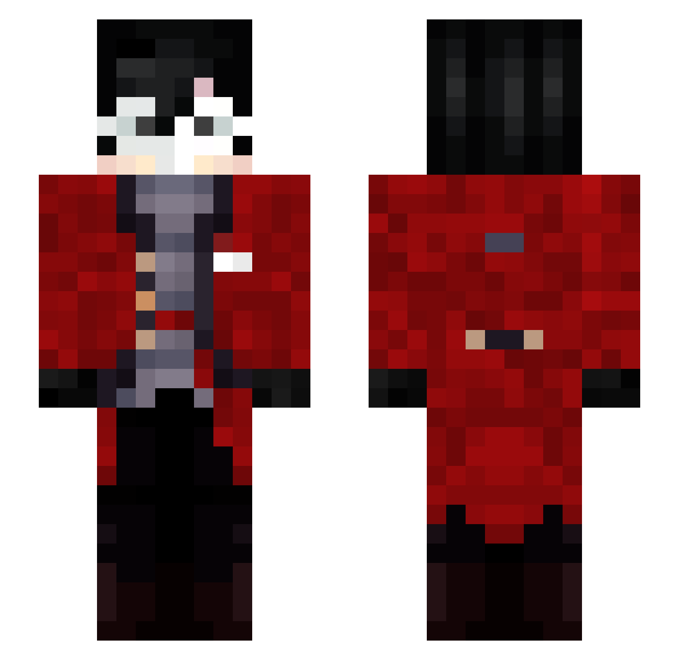 D1rektor Minecraft skin, front and back view