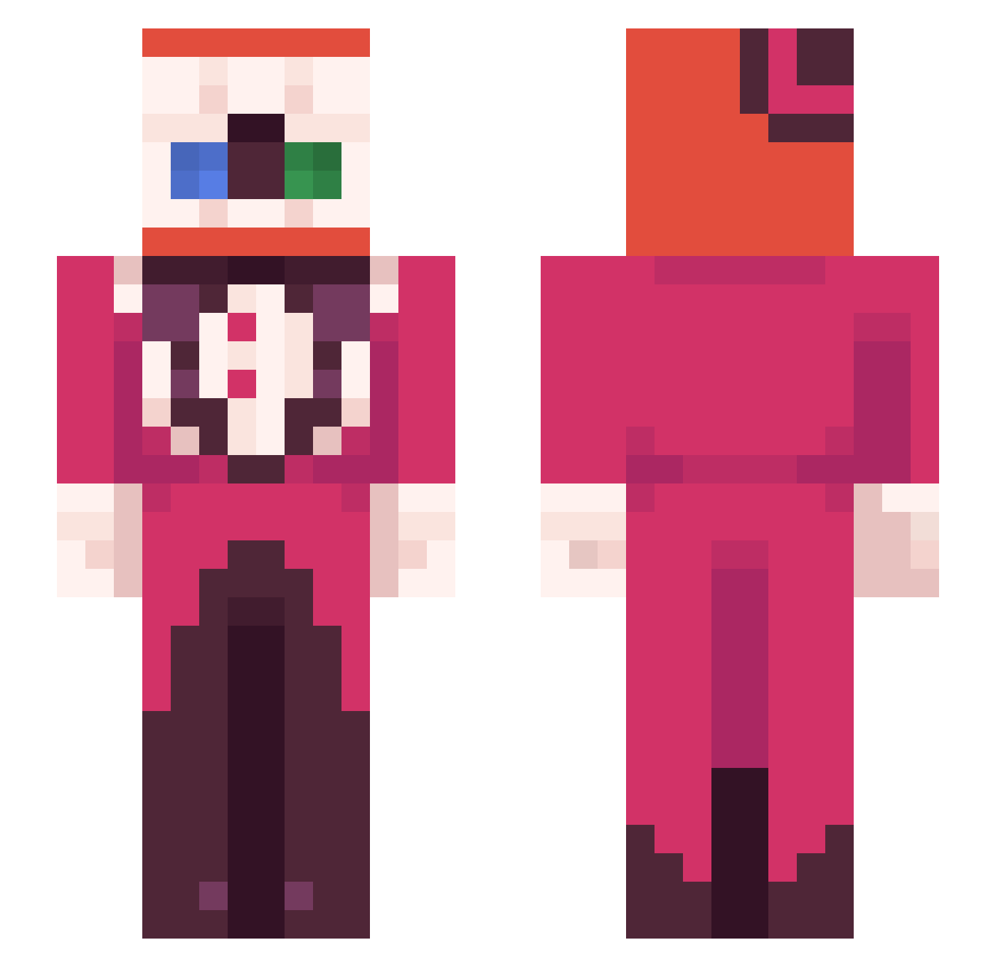 NeonSynth__ Minecraft skin, front and back view
