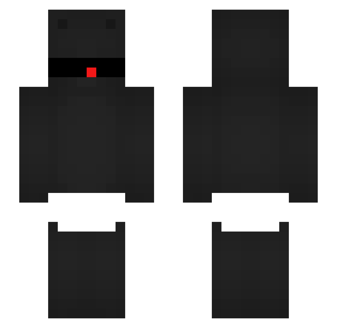 Yaloly Minecraft skin, front and back view