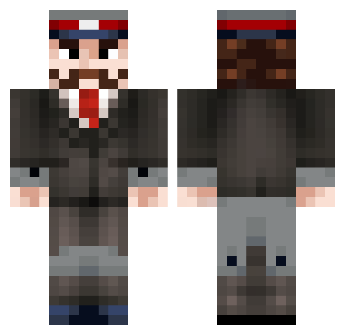 GalaxyConsumer Minecraft skin, front and back view