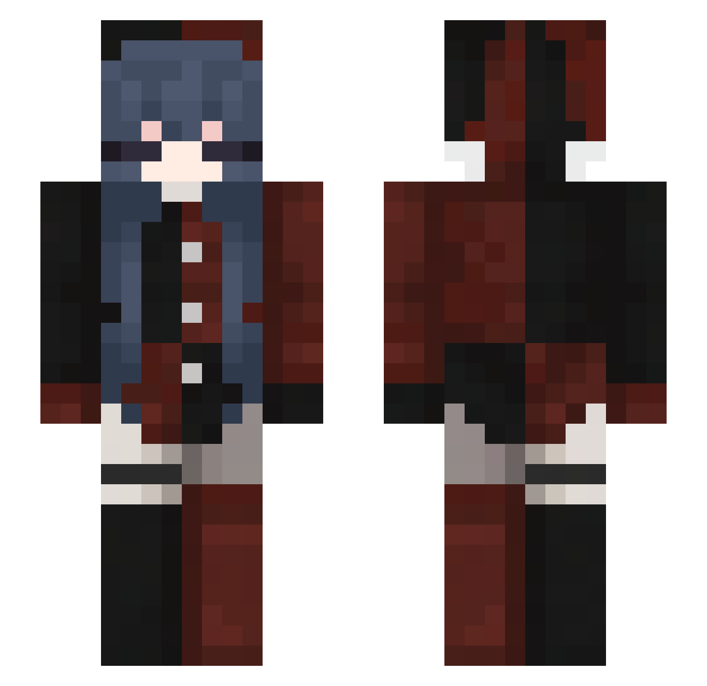 RottingSir3n Minecraft skin, front and back view