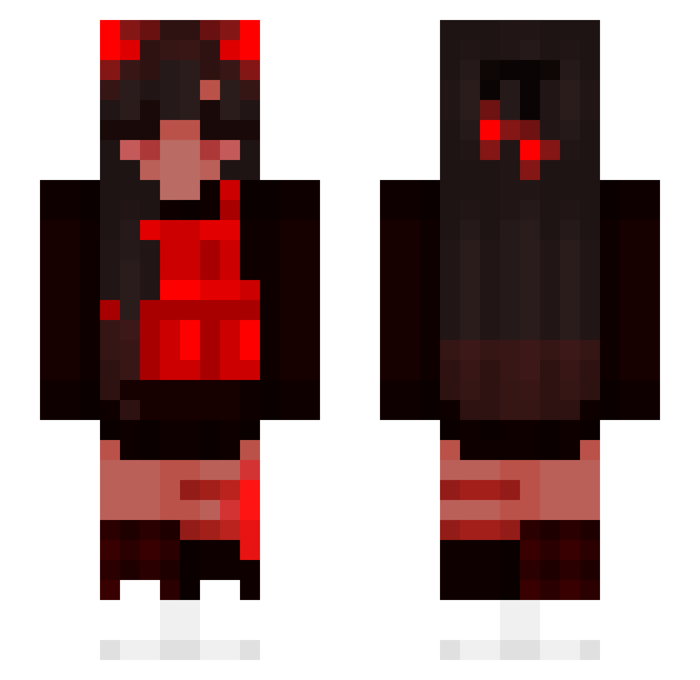 uqsi Minecraft skin, front and back view