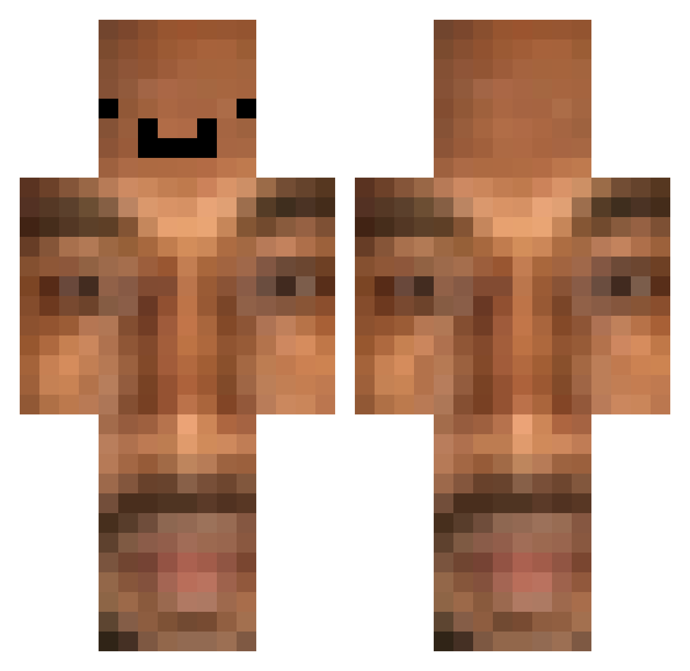 MasonSlapsPeen Minecraft skin, front and back view