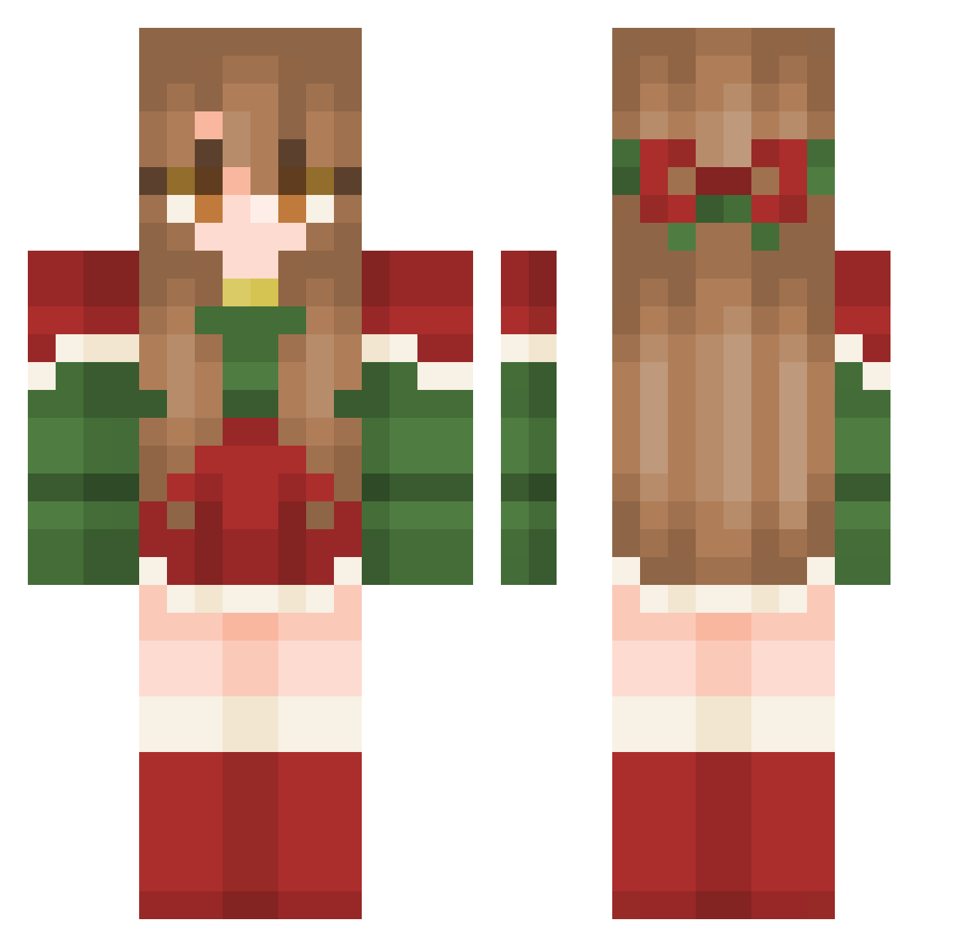 anotterone Minecraft skin, front and back view