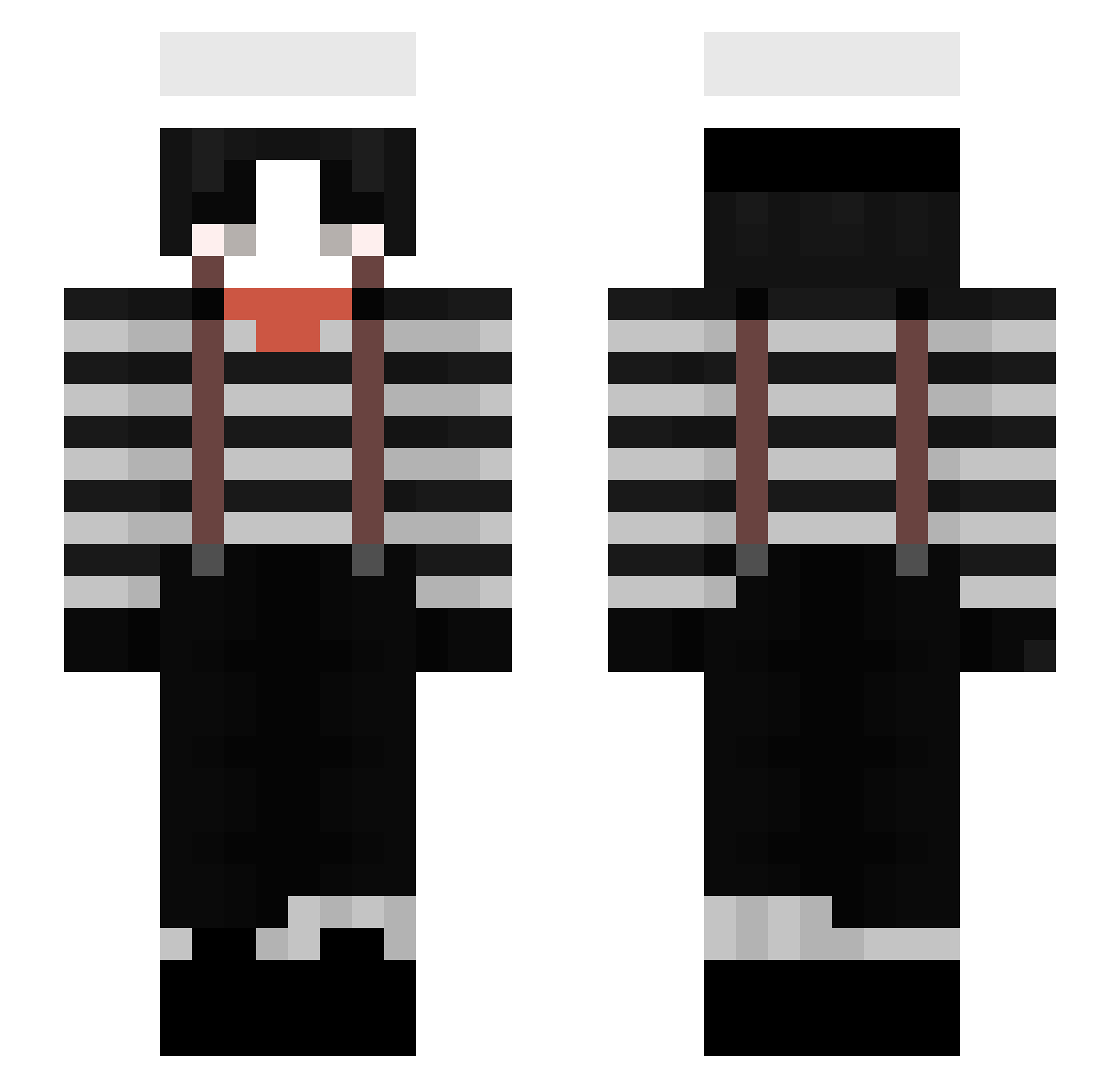 zezevibin Minecraft skin, front and back view