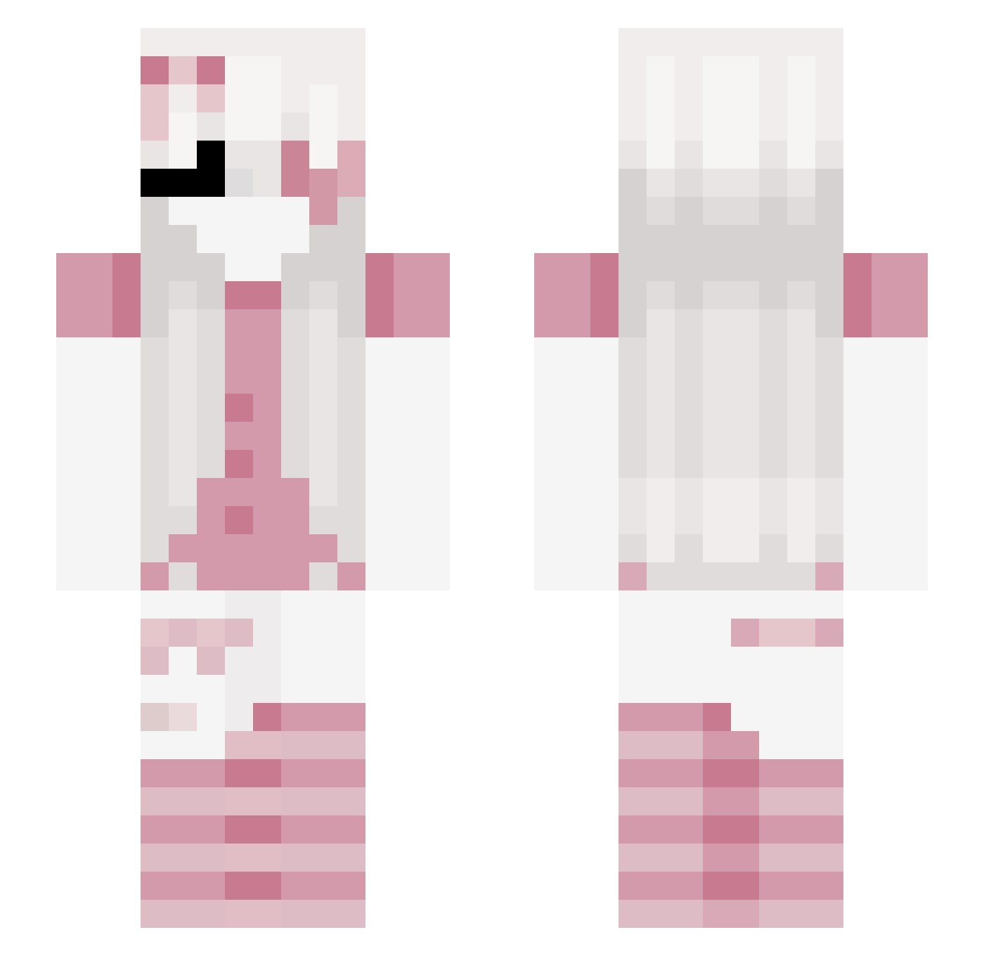 LLightningTris Minecraft skin, front and back view
