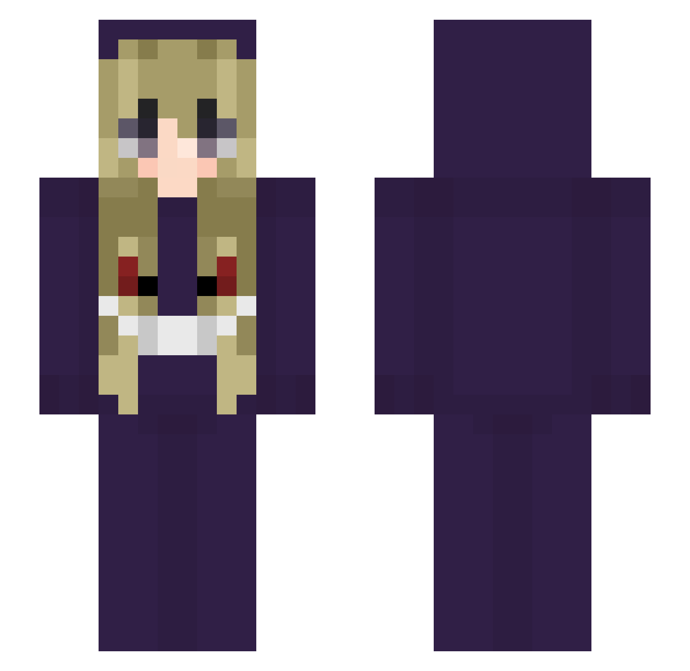 katryuu_ Minecraft skin, front and back view