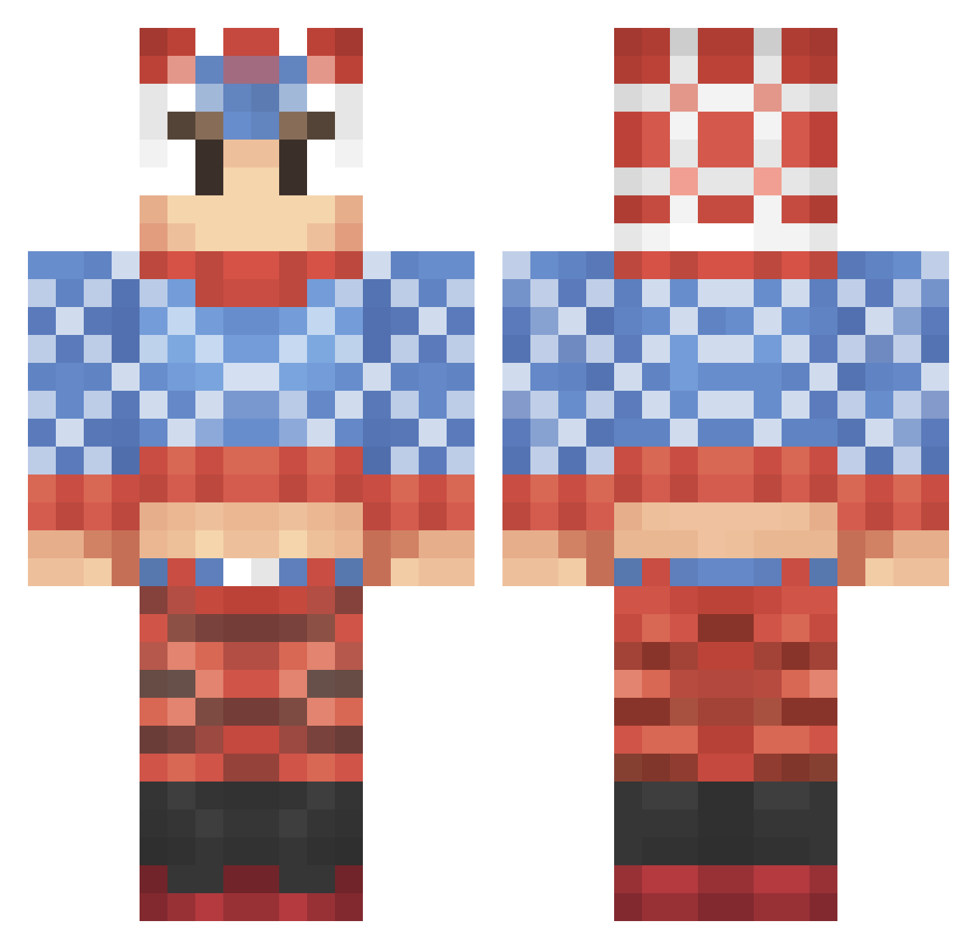 soobb Minecraft skin, front and back view