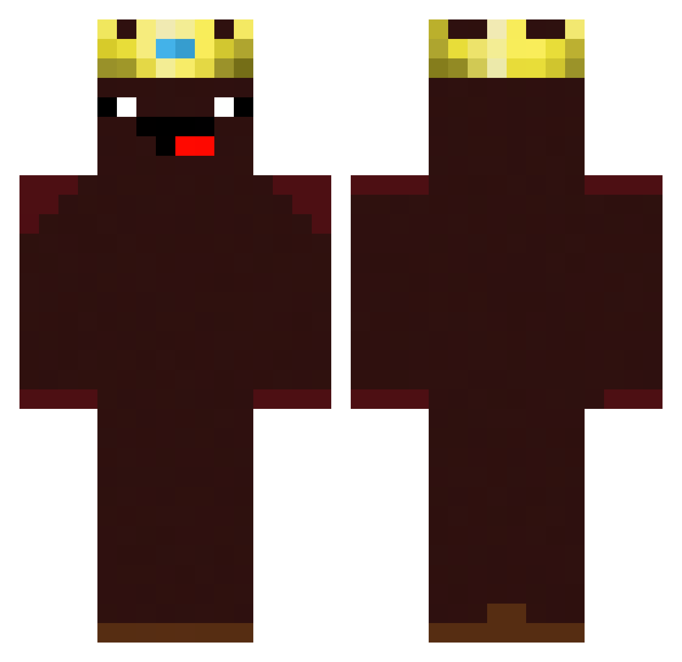 Weyzox13 Minecraft skin, front and back view