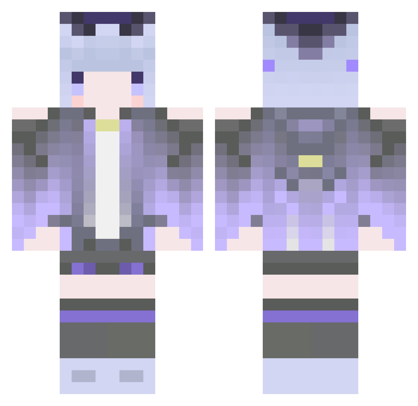 U_Der Minecraft skin, front and back view