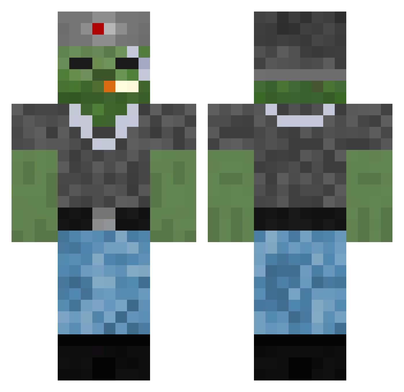 HG_Veno Minecraft skin, front and back view