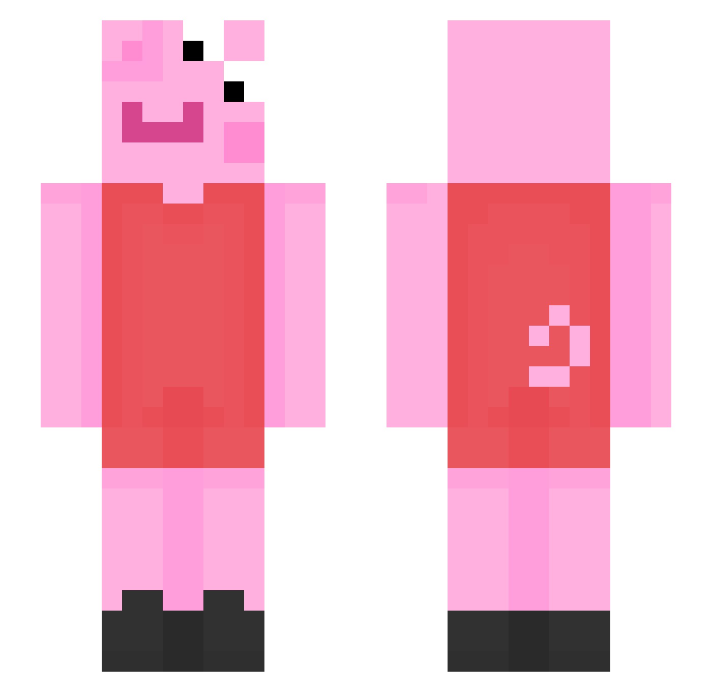 peachyexcuses Minecraft skin, front and back view
