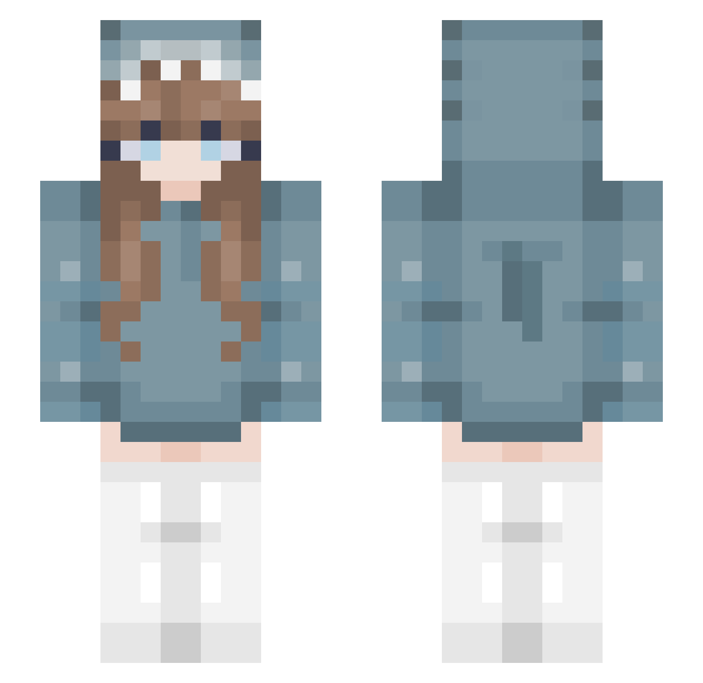 Isabelle0804 Minecraft skin, front and back view