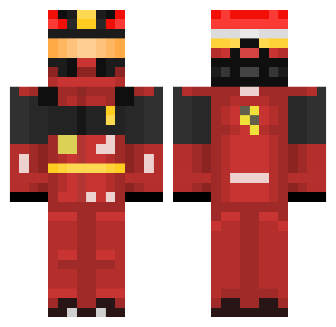 yanivniv Minecraft skin, front and back view