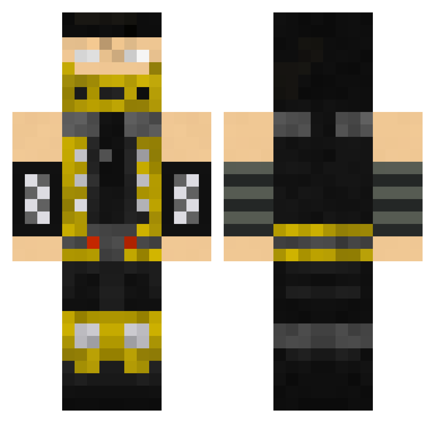 smore Minecraft skin, front and back view