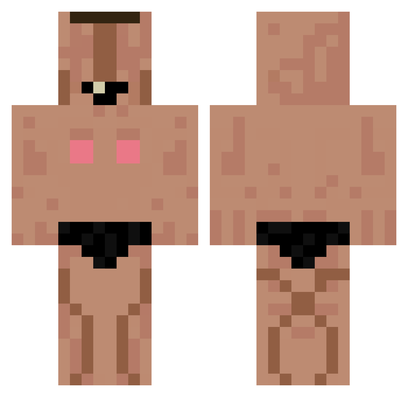 Grisp Minecraft skin, front and back view