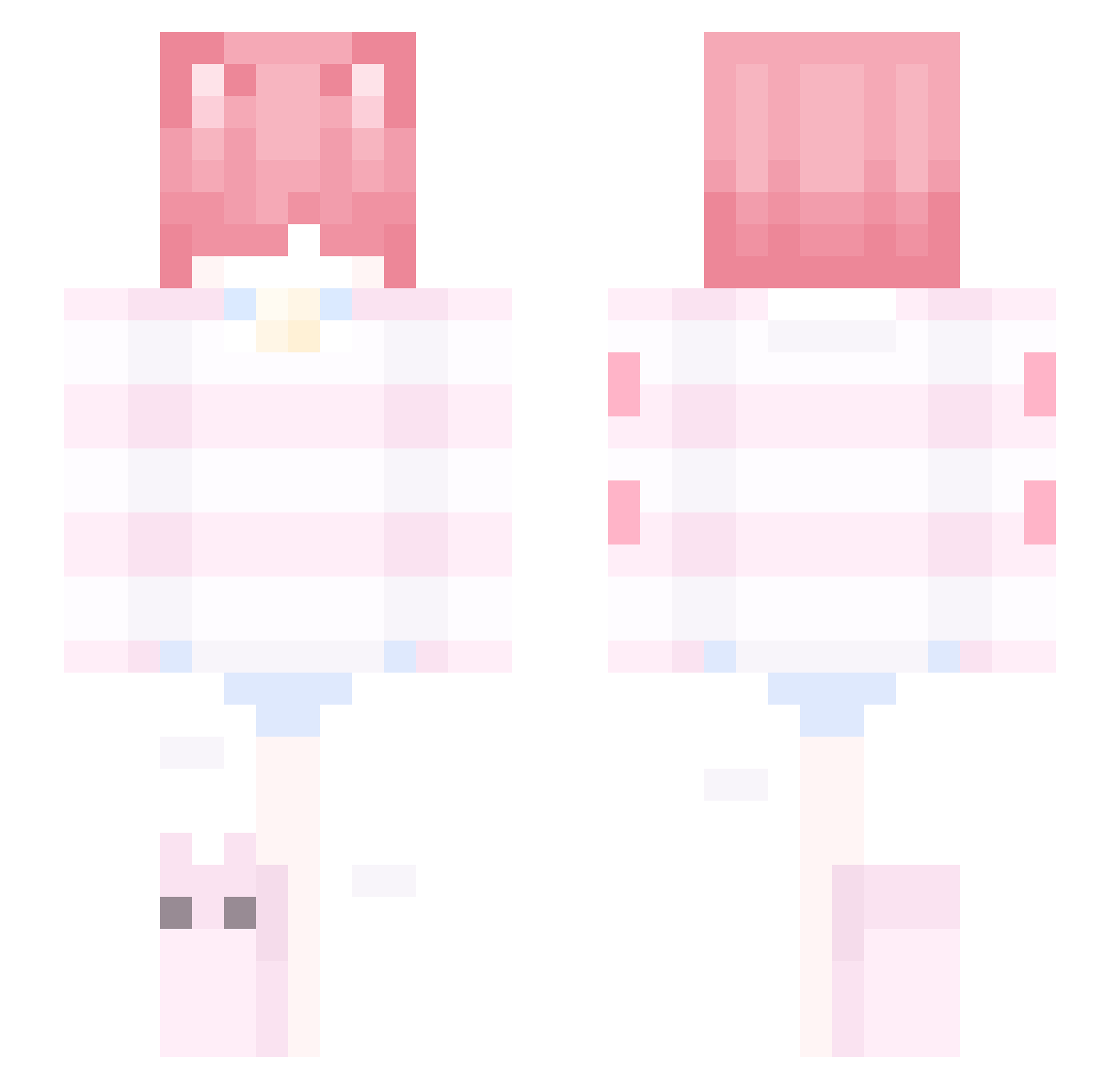h4rry Minecraft skin, front and back view