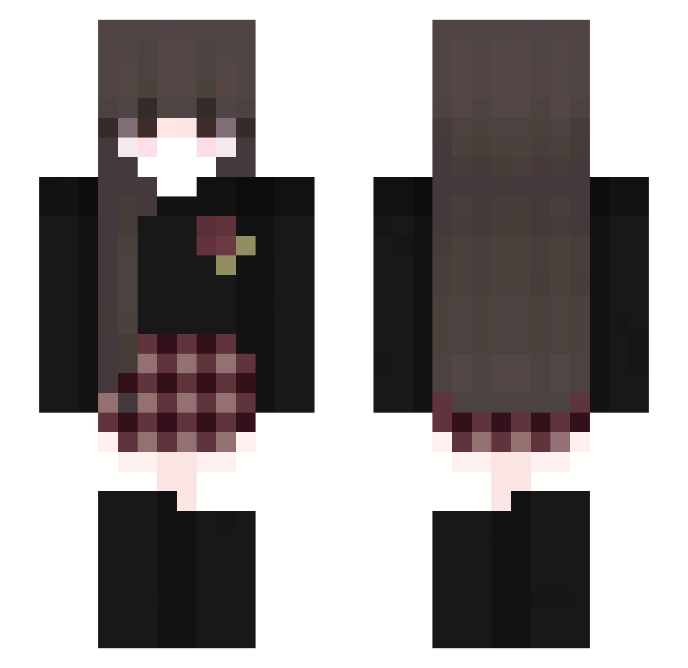 Arabele Minecraft skin, front and back view