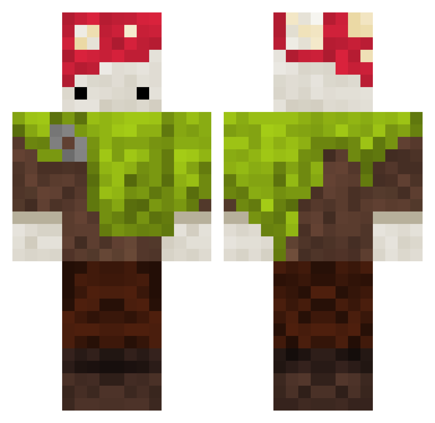 DarkBloodHeretic Minecraft skin, front and back view