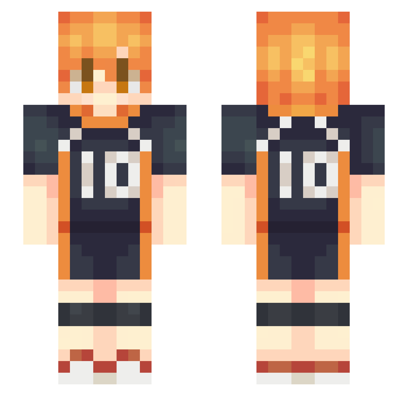 Zapix_ Minecraft skin, front and back view