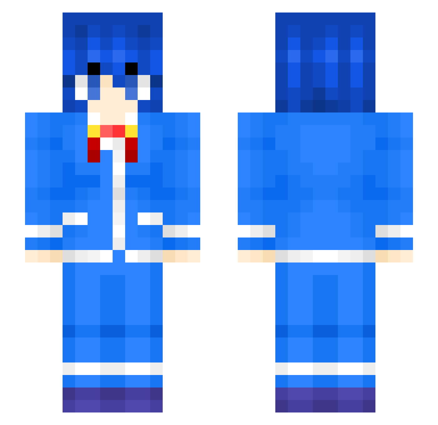 souer23 Minecraft skin, front and back view