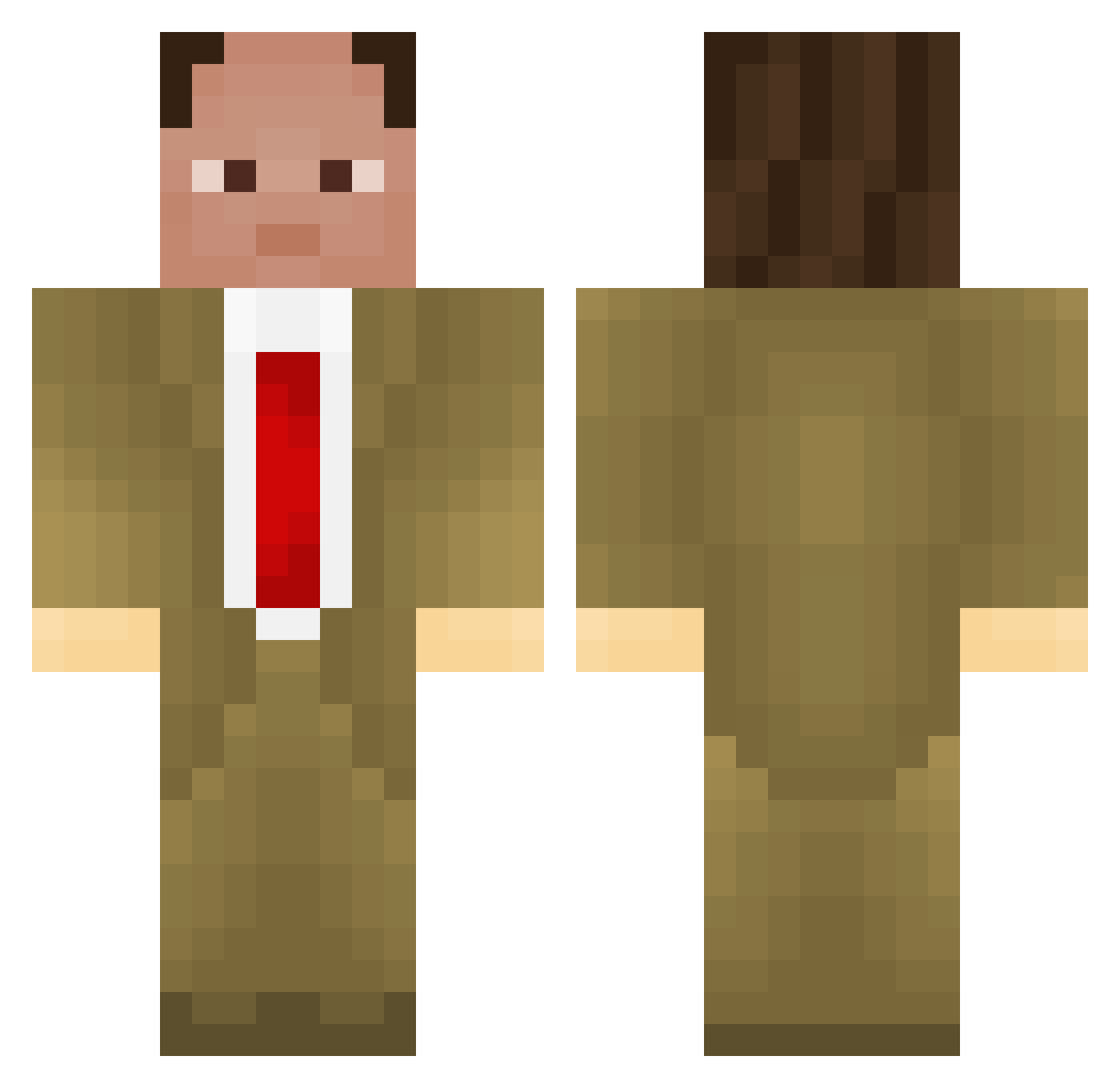 BigBoyKevin Minecraft skin, front and back view