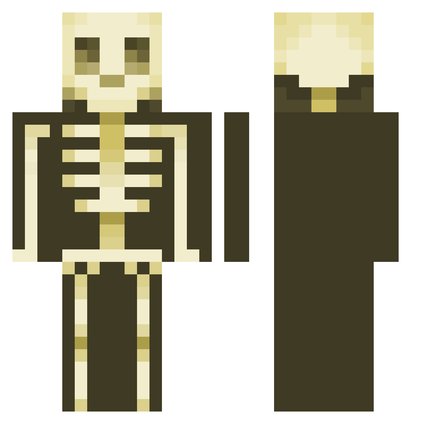 skeleton_keys Minecraft skin, front and back view