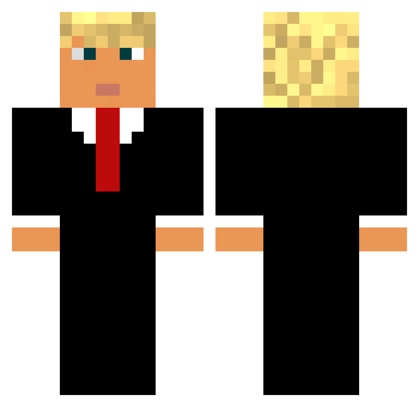 ALoveStory Minecraft skin, front and back view