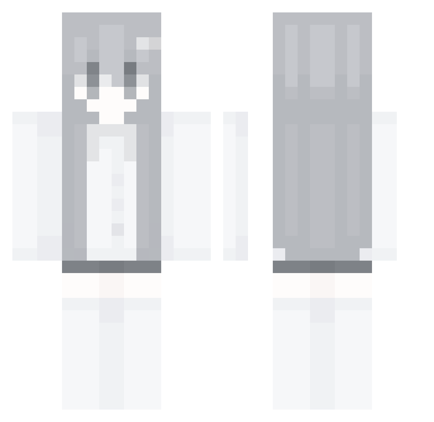 cute_Nyangi Minecraft skin, front and back view