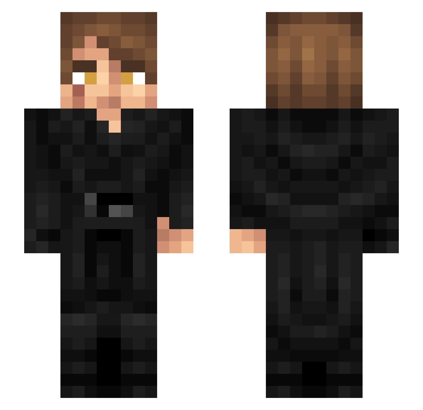 ptr16 Minecraft skin, front and back view