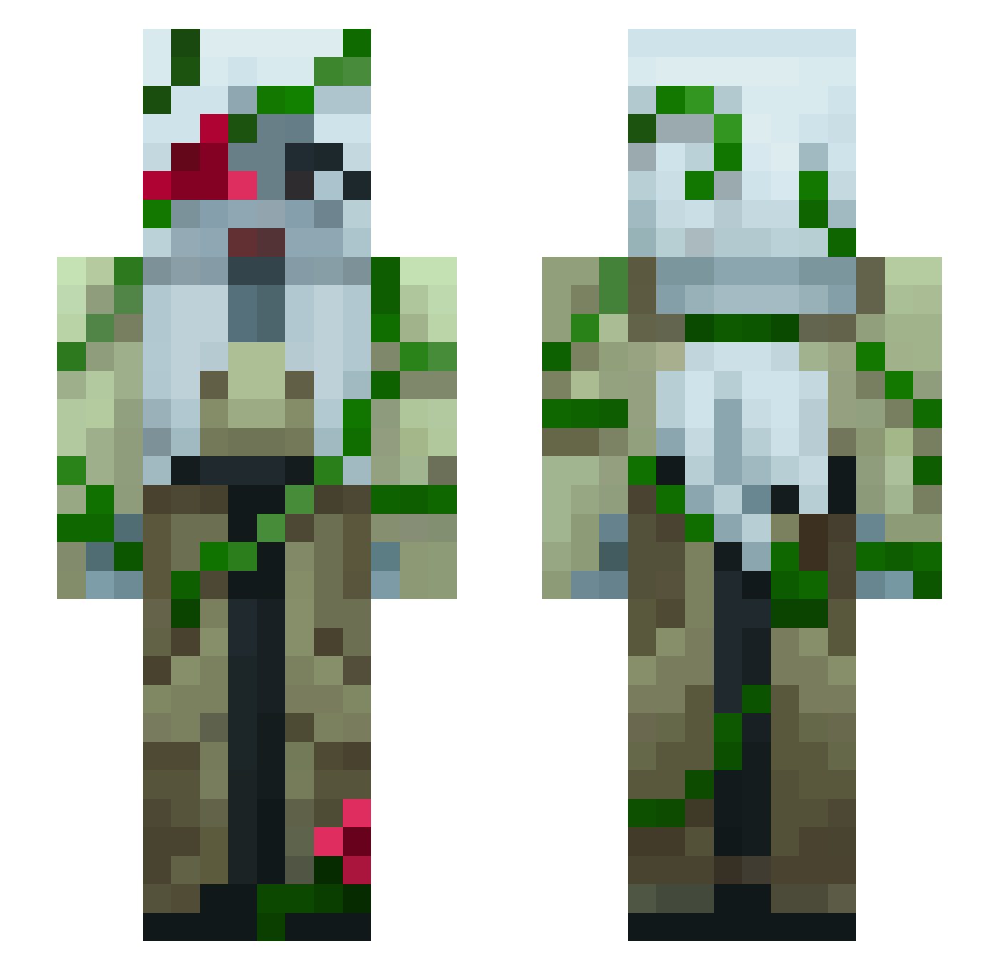 DARLinq1 Minecraft skin, front and back view