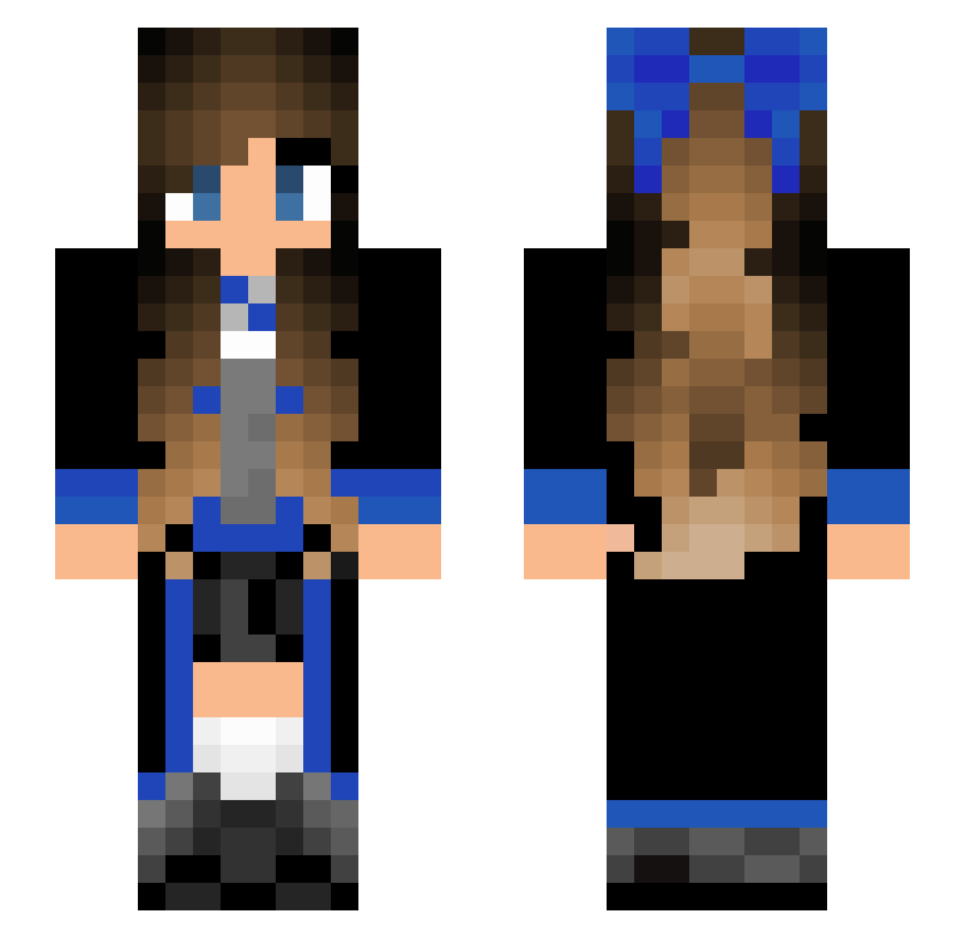 Ac3_of_H3arts Minecraft skin, front and back view