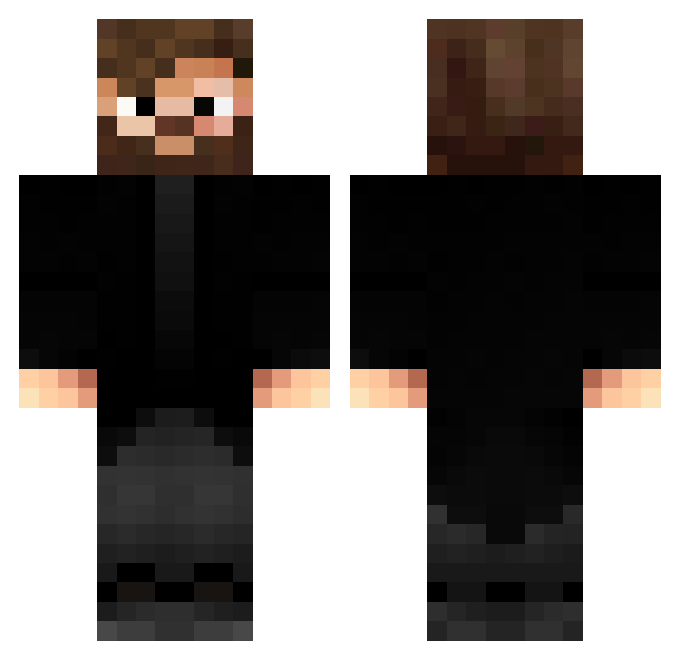 DoktoraXD Minecraft skin, front and back view
