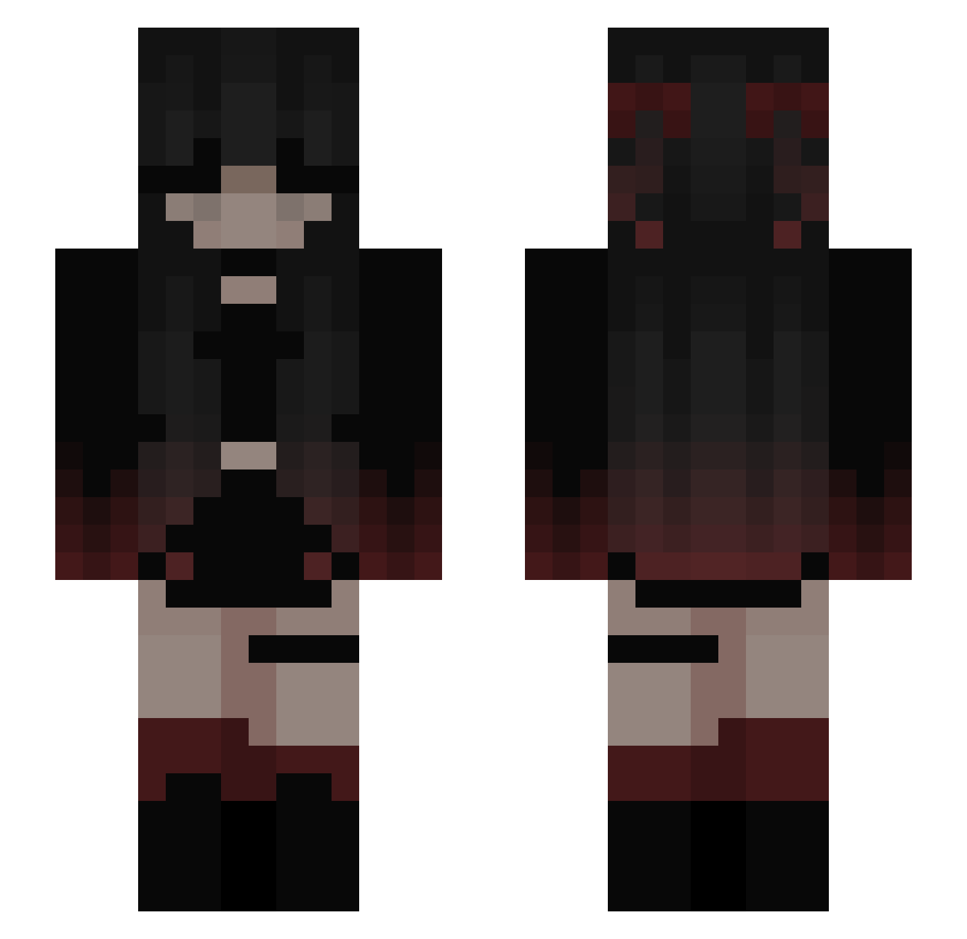 swdd Minecraft skin, front and back view