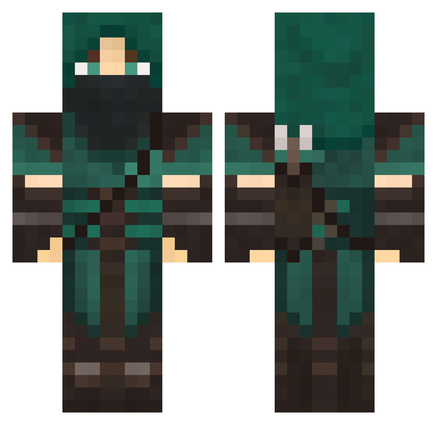XxJfreshxX Minecraft skin, front and back view