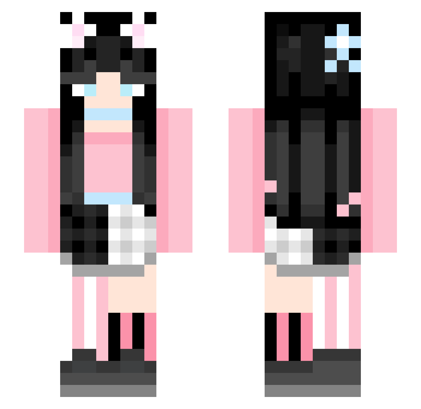 vamypvppy Minecraft skin, front and back view