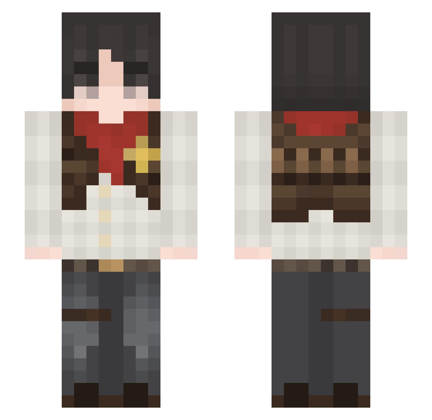 Settoringo Minecraft skin, front and back view