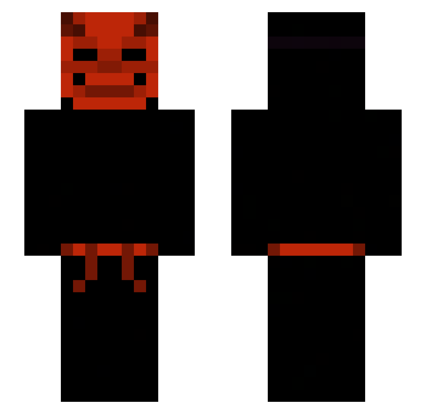 SizzlingBoy Minecraft skin, front and back view