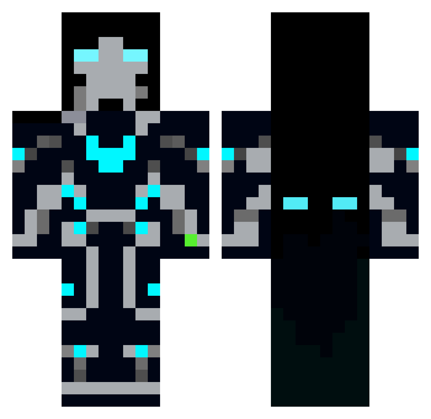 Wai_m_eer20 Minecraft skin, front and back view