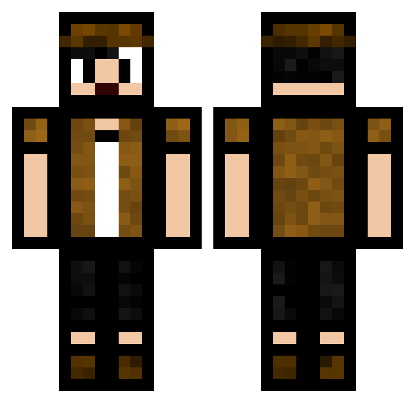 ICPL8 Minecraft skin, front and back view