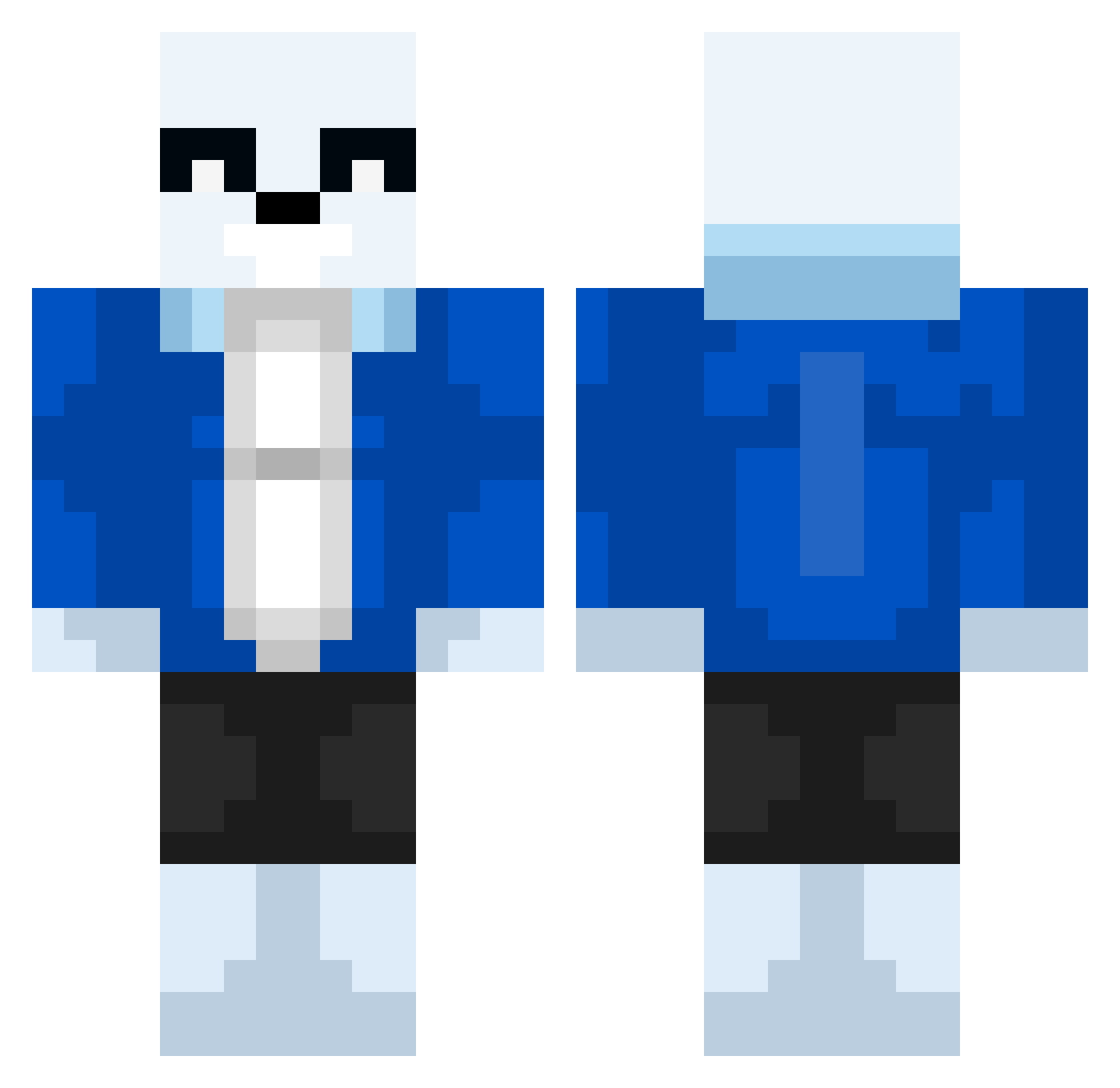 waitwut1 Minecraft skin, front and back view