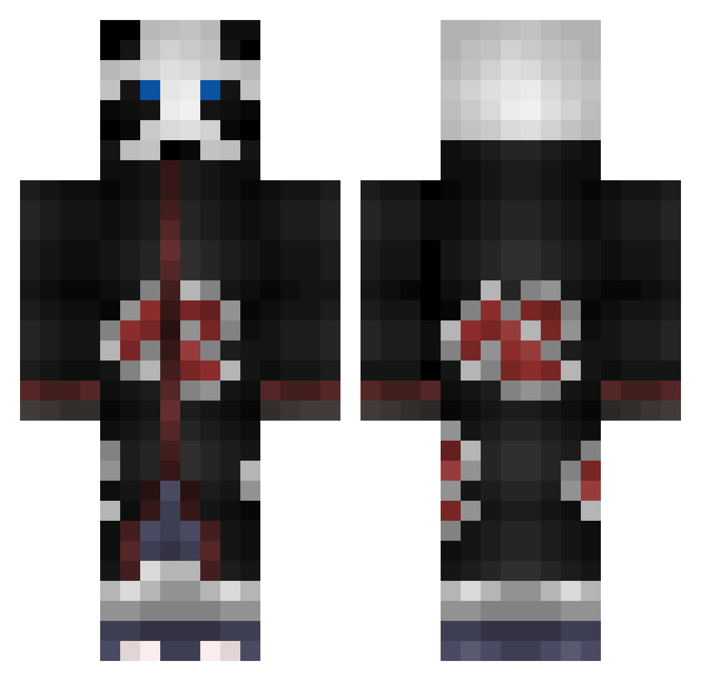 TacticalApple Minecraft skin, front and back view