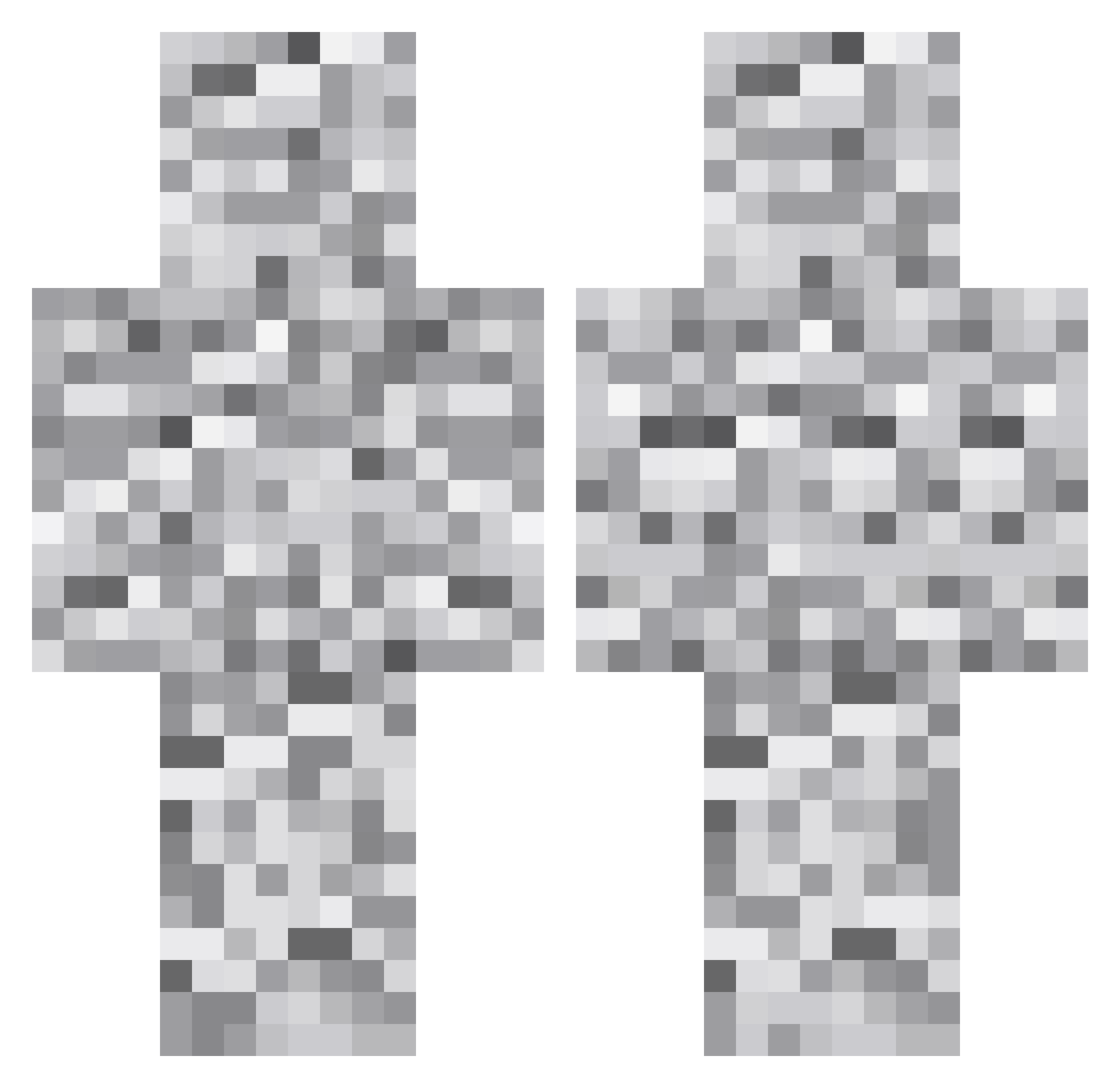 mckendre Minecraft skin, front and back view