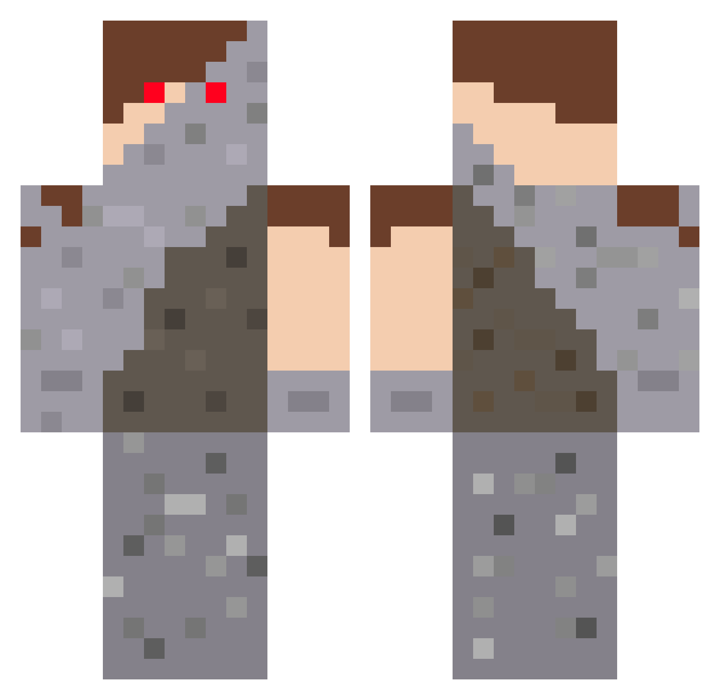 Basekitten53227 Minecraft skin, front and back view