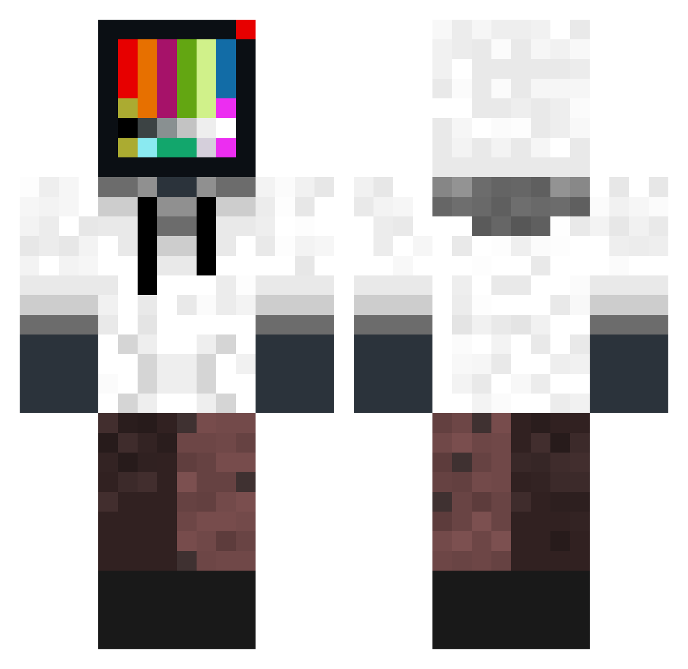 Dark_X8 Minecraft skin, front and back view
