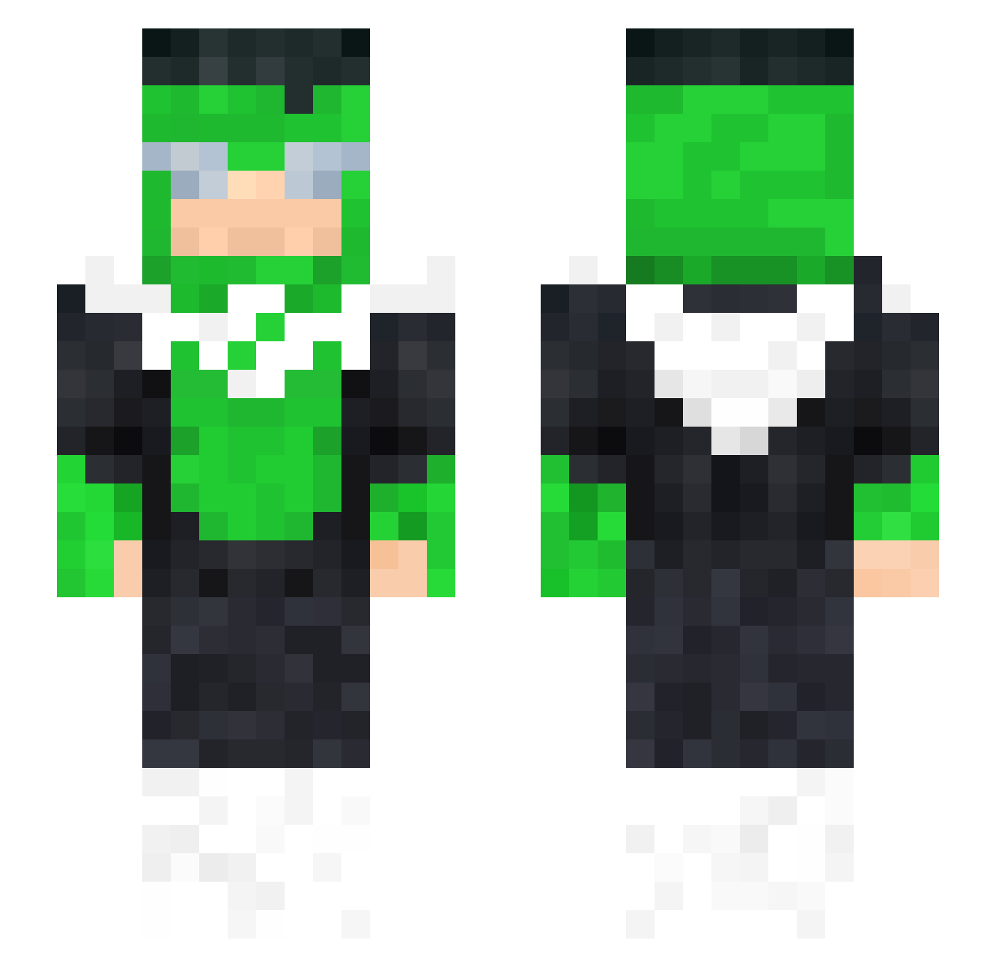 DJKronicSpin Minecraft skin, front and back view