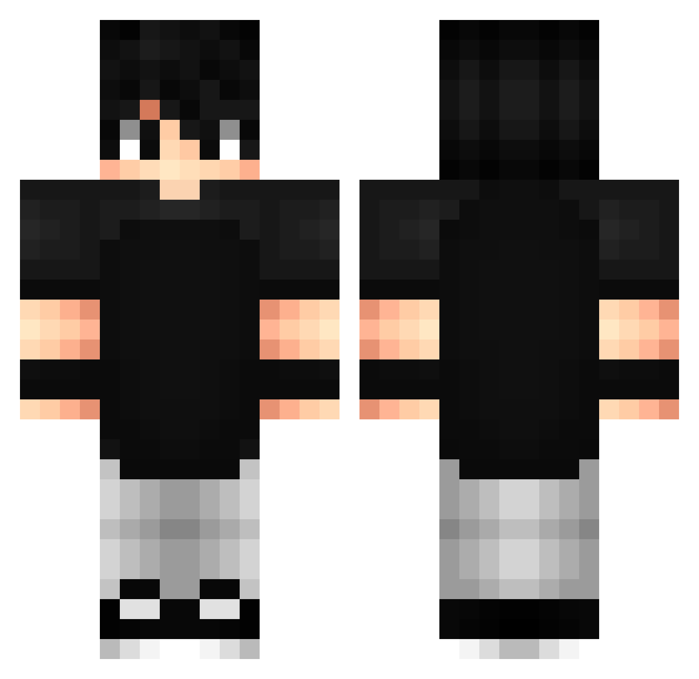 Vitrolaaaaa Minecraft skin, front and back view