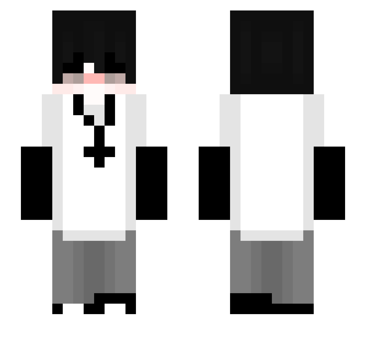69Swo Minecraft skin, front and back view