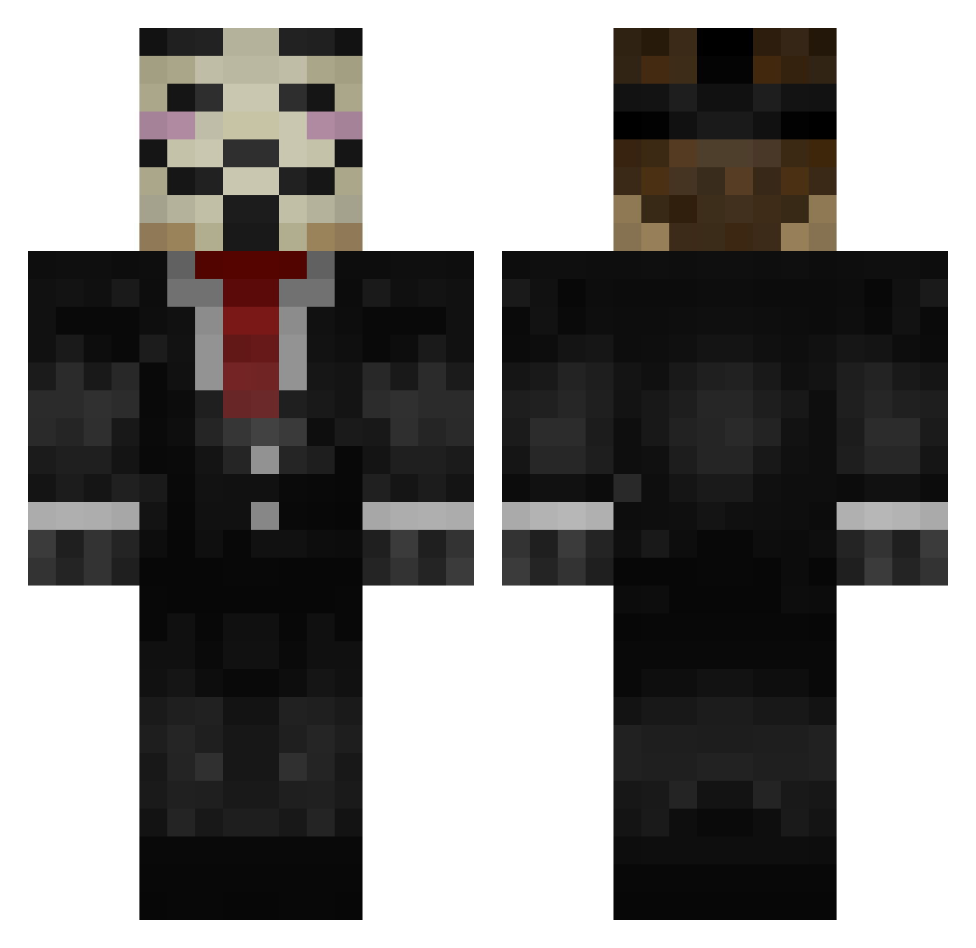 Cirnyt Minecraft skin, front and back view