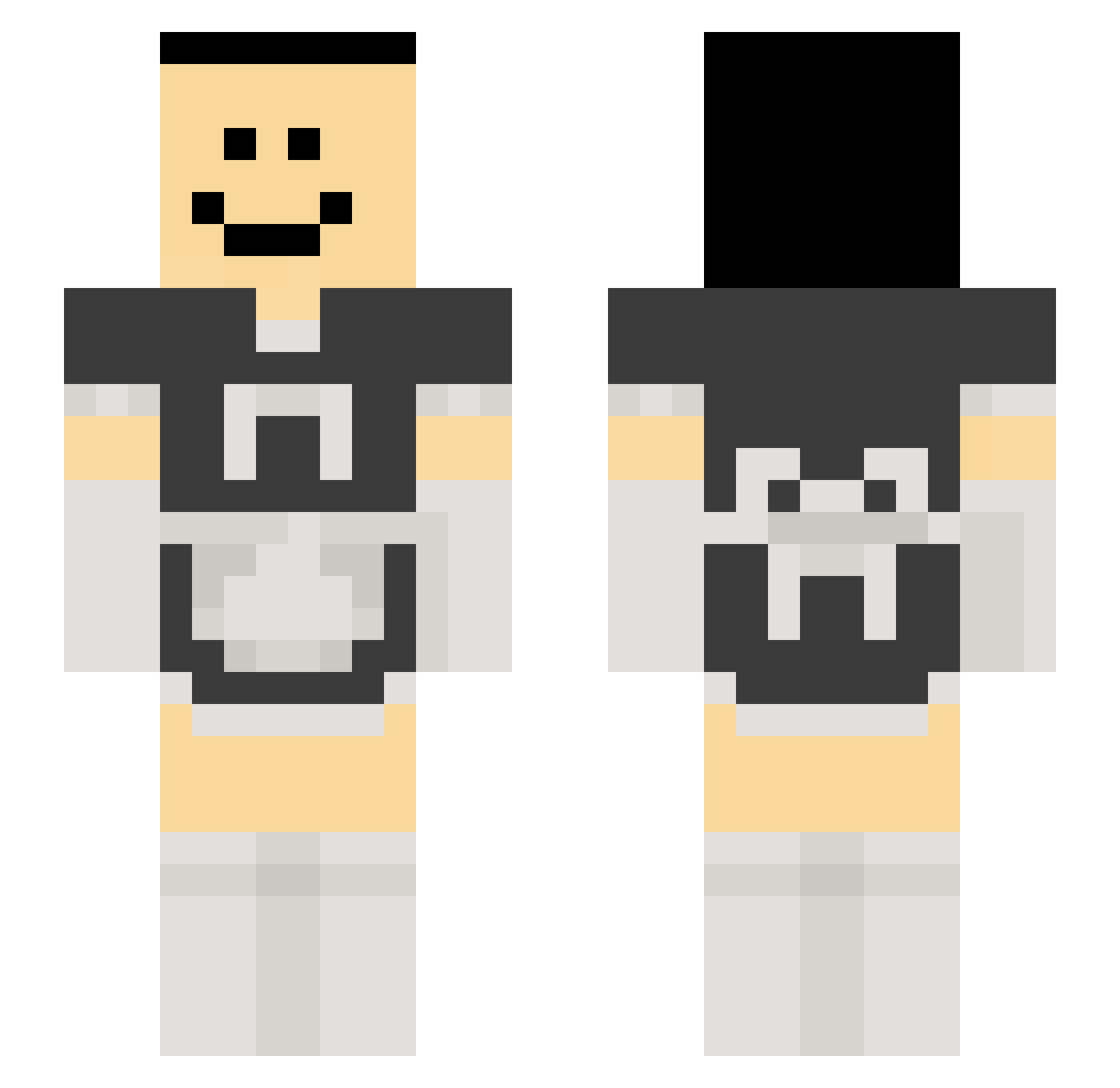 Antibakugo03 Minecraft skin, front and back view